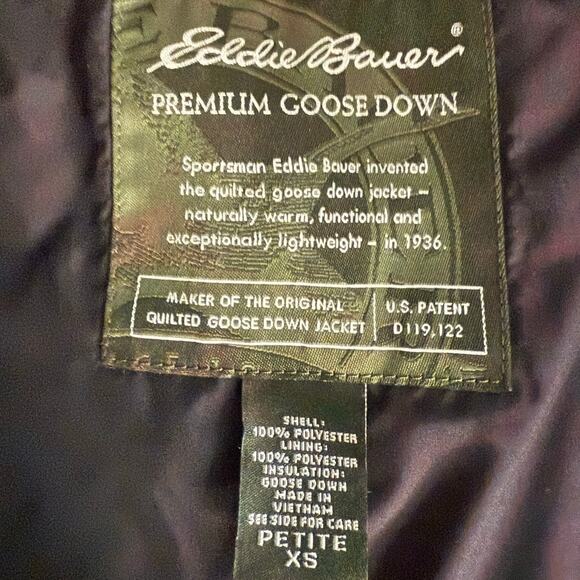 Eddie Bauer Red Plaid Goose Down Puffer Vest Petite XS Warm Outdoor - Picture 7 of 9